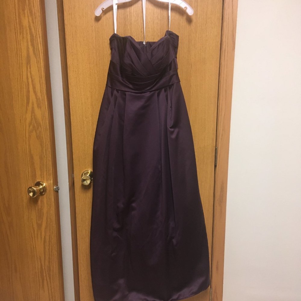 David's Bridal Plum Ball Gown - 1 - Picture 7 of 8